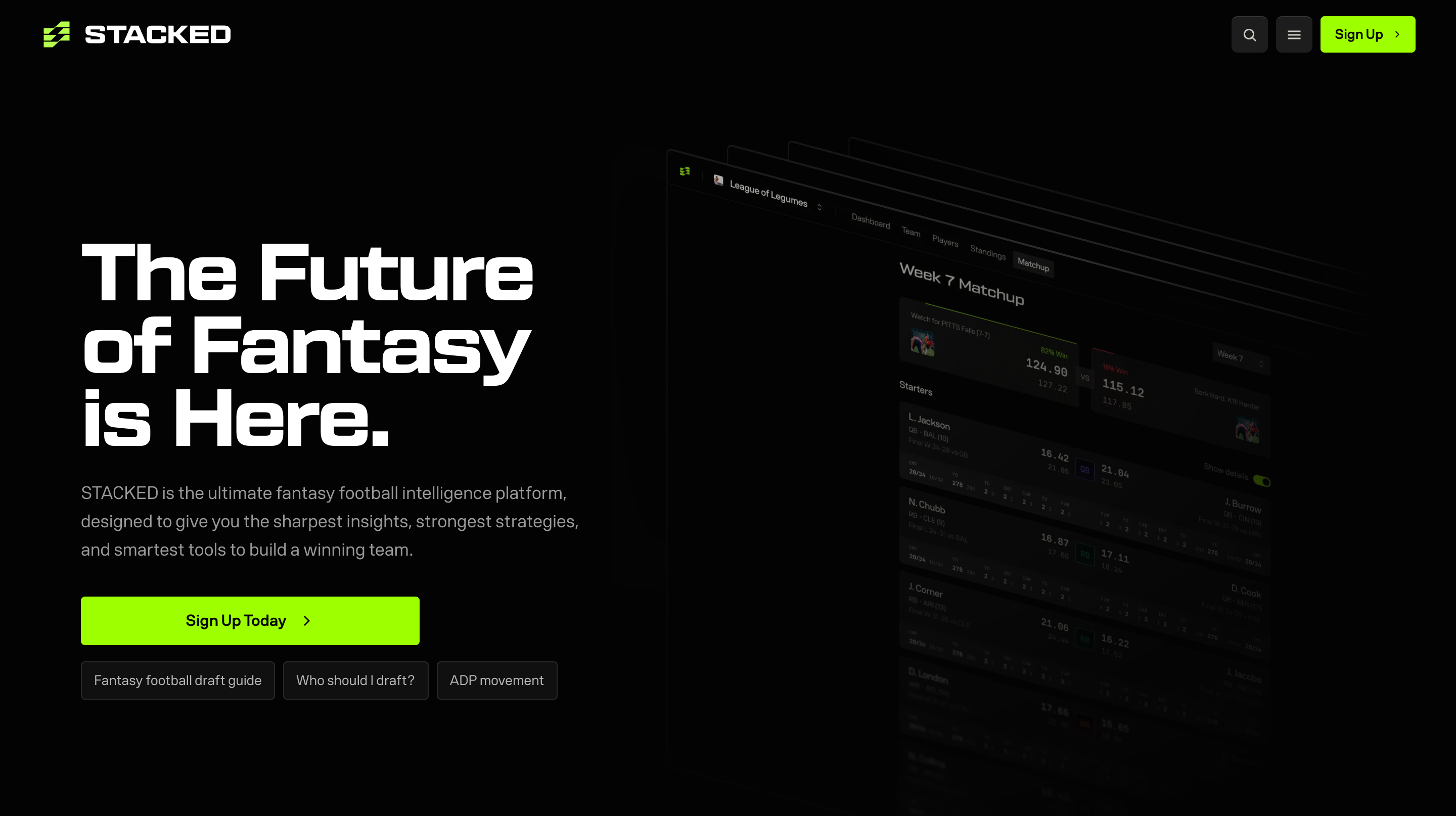 Stacked Fantasy website