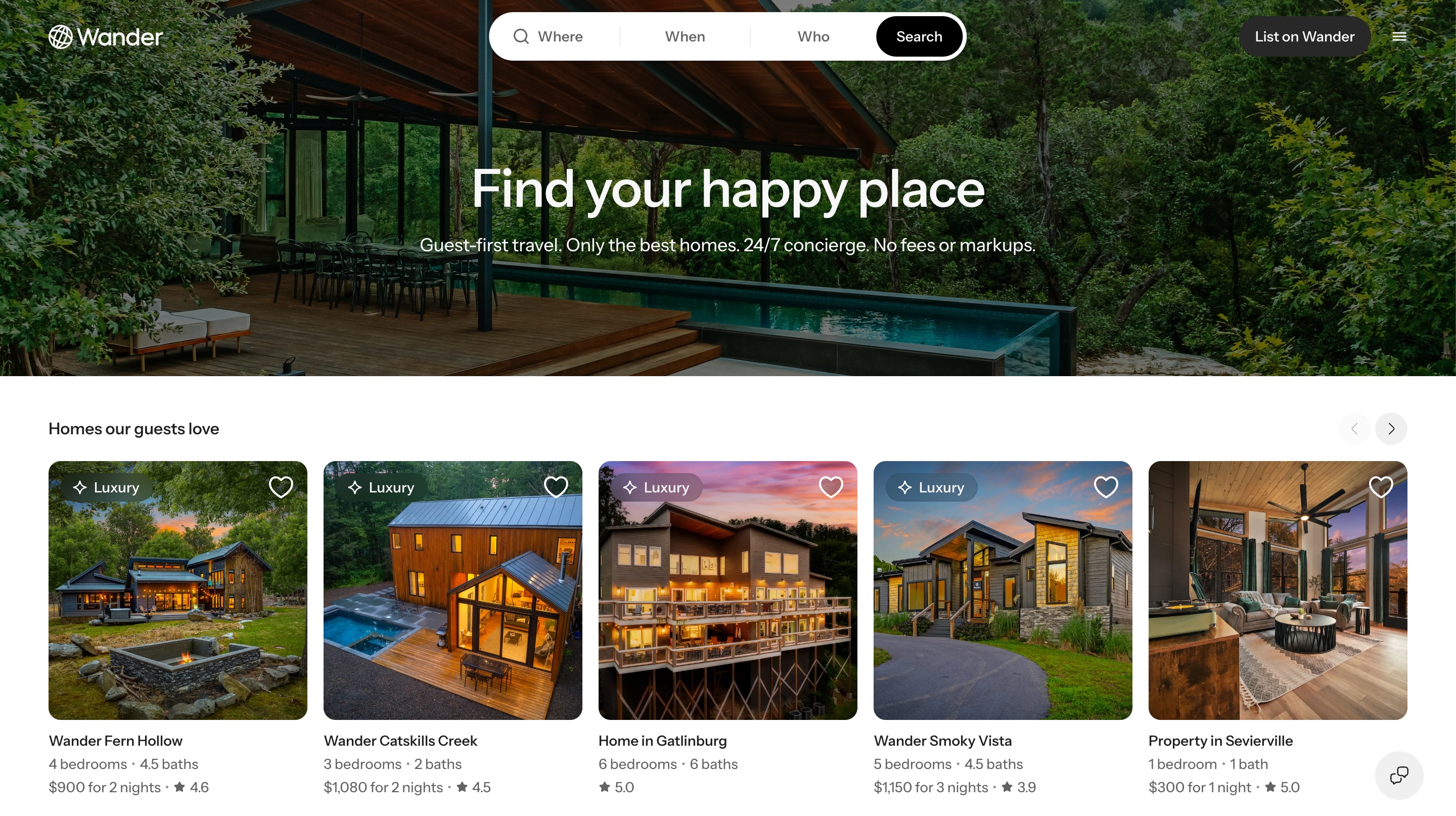 Wander website